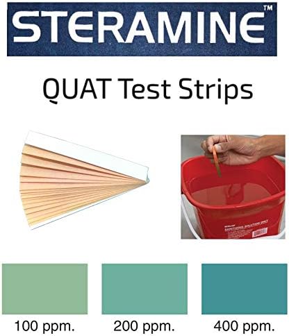 2 Bottles Steramine Sanitizer Tablet 15xQT-10 Test Strip, Multi Purpose Steramine Sanitizing Tab for Food Contact Surface Kitchen, Restaurant, Diner & Food Service by FryOilSaver Co. (300 Tablets)