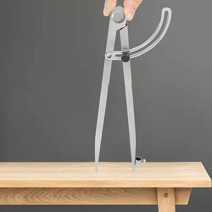 20 inch Compass for Woodworking, Compass for Geometry, Precision Woodworking Compass with Wing Divider and Pencil Holder, Large Compass for Geometry, Woodworking Compass, Drafting, Drawing Compass