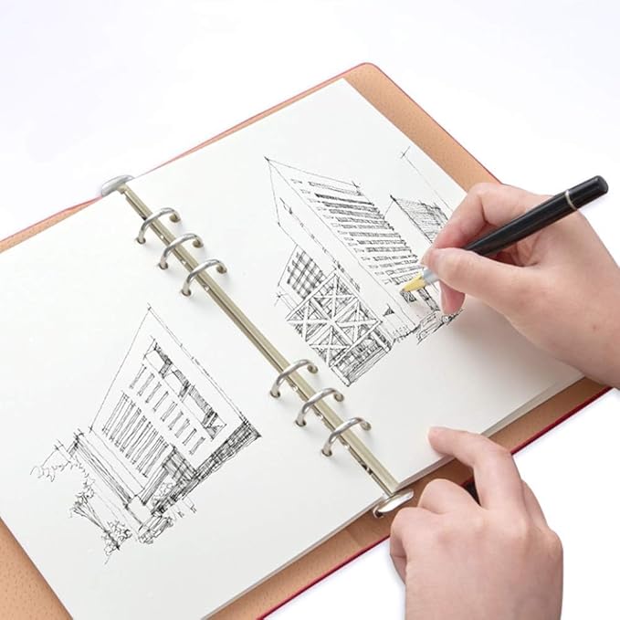 (5-Pack) A5 Blank Paper, Refills for Filofax Planner, Organizer, Binders, 6 Hole Punched, Total 500 Sheets/1000 Pages, 100gsm, White, 5.8 x 8.2 Inch, 6 Hole Filler Paper