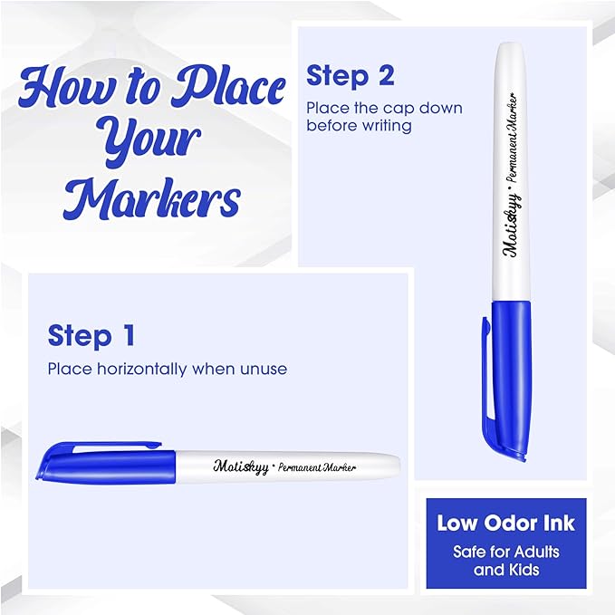 12 Pcs Metallic Permanent Markers Bulk Gold Silver Metallic Pens Fine Point Paint Markers for DIY Crafts Gift Card Making Artist Illustration(Multicolor)