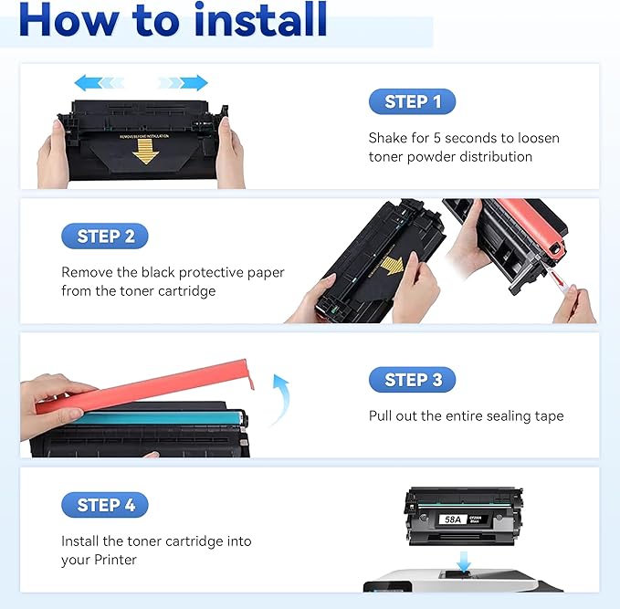 206A Toner Cartridge 4Pack Compatible with HP 206A 206X Toner Set for HP Color Laserjet Pro M255dw M255nw MFP M283fdw M283cdw M282nw M283fdn Ink(Black/Cyan/Yellow/Magenta