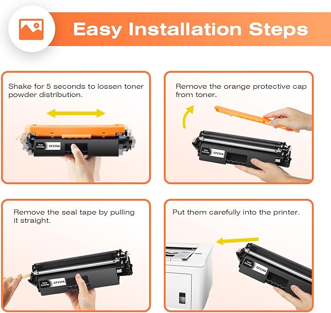 30A Toner Cartridge CF230A Replacement for HP 30A CF230A 30X CF230X Compatible with Pro MFP M227fdw M203dw M227fdn M203dn M227sdn M203d M227 M203 Series Printer