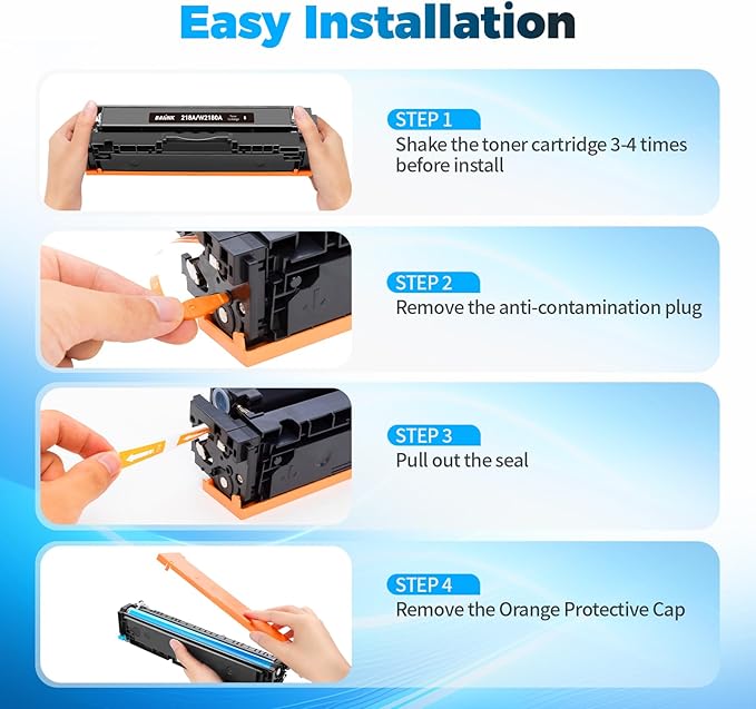 218A Toner Cartridge 2 Black (with Chip) Replacement for HP 218A 218X Compatible for Color Pro 3201dw MFP 3301fdw 3301sdw 3301cdw 3201 3301 Printer W2181A W2182A W2183A (2 Black)