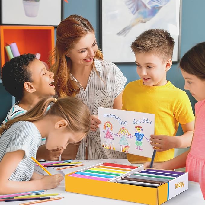 336 Packs Colored Pencils Bulk Classroom, Colored Pencils for Kids 12 Assorted Colors, Coloring Pencil Set Plus 36 Sharpeners, Pre-sharpened Color Pencils, Back to School Supplies Bulk for Teachers