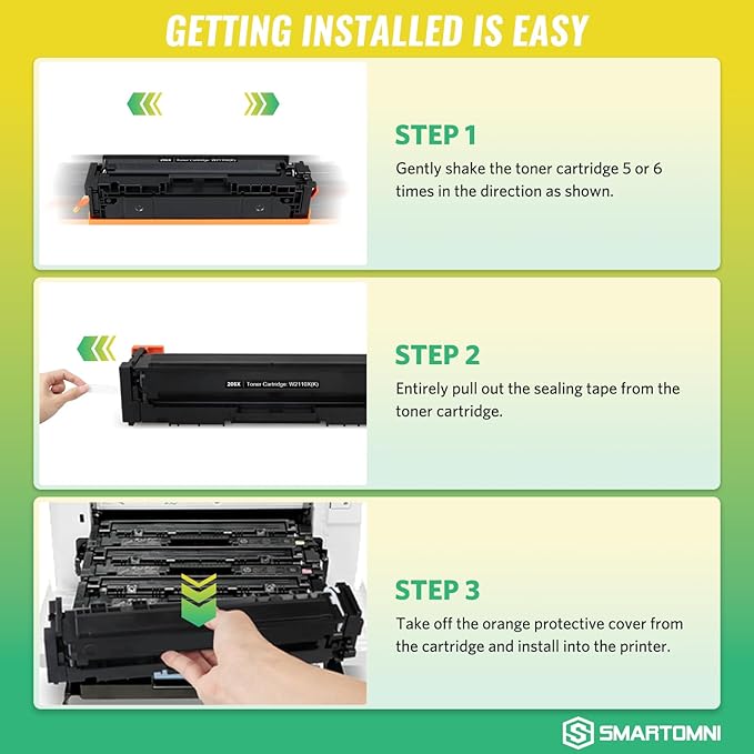 206X Black Toner Cartridges High-Yield (with Chip) Works with HP Color Pro MFP M283fdw M283cdw, Pro M255dw M255nw, MFP M282nw M283 M255 M282 Printer | W2110X 206A W2110A, Pack of 2