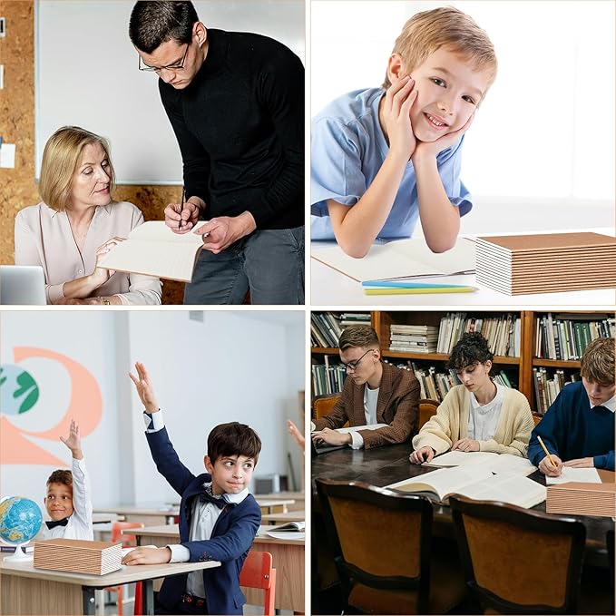 30 Pack Kraft Notebook Lined A5 Soft Cover Kraft Notebooks Journals Writing Diary Subject Notebooks 30 Sheets 60 Pages for Traveler Journal School Office Supplies