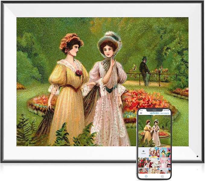 17-inch Smart Picture Frame Digital Calendar - 32GB Digital Frame Wall Mounted, Video Photo Frame, Instantly Share Photos or Video via App Email, Unlimited Cloud Storage, Gift for Father's Day