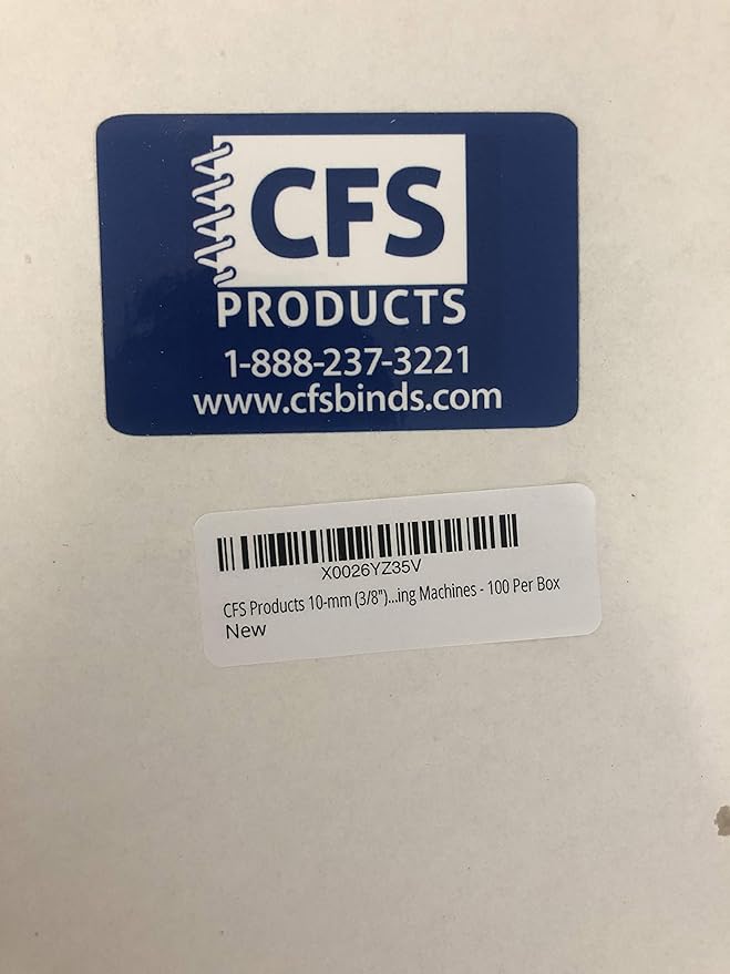 10-mm (3/8") Binding Coils - Coil10 - Pre-Sized to fit Letter Sized Paper - 4:1 Pitch (4 Holes per inch) - 12" Long - Compatible with GBC, Trubind, Fellows Binding Machines - 100 Per Box