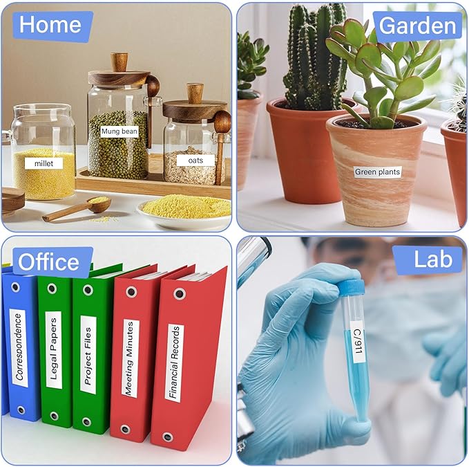 20Pack TZe-231 Tape Label Maker Compatible with Brother P-Touch TZe-231 Tape, TZE231 ½” 0.47”x 26.2 ft Laminated Black on White, for use with PT-D210, PT-H110, PT-D220, PT-D410, PT-D600