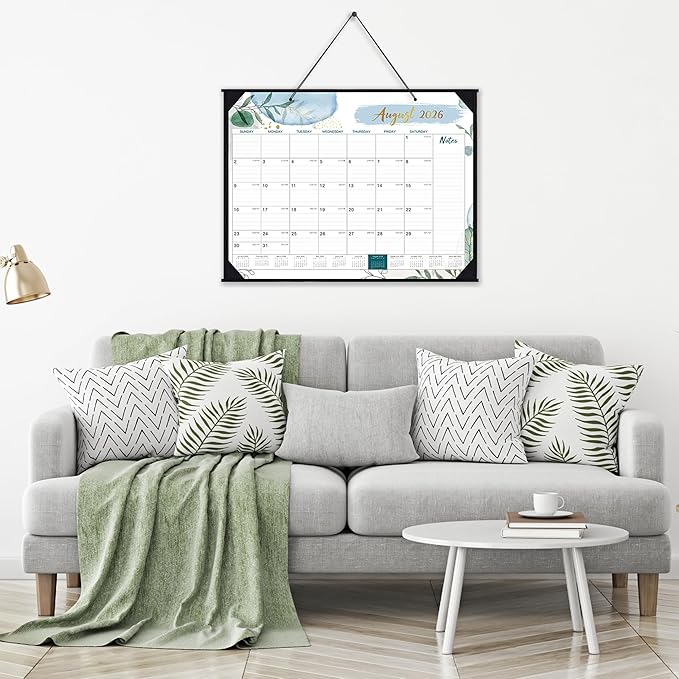 2025-2026 Desk Calendar - Desk Calendar 2025-2026, 22" x 17", July 2025 - December 2026, 18 Monthly Desk/Wall Calendar, Large Ruled Blocks, Notes, Thick Paper, Corner Protector