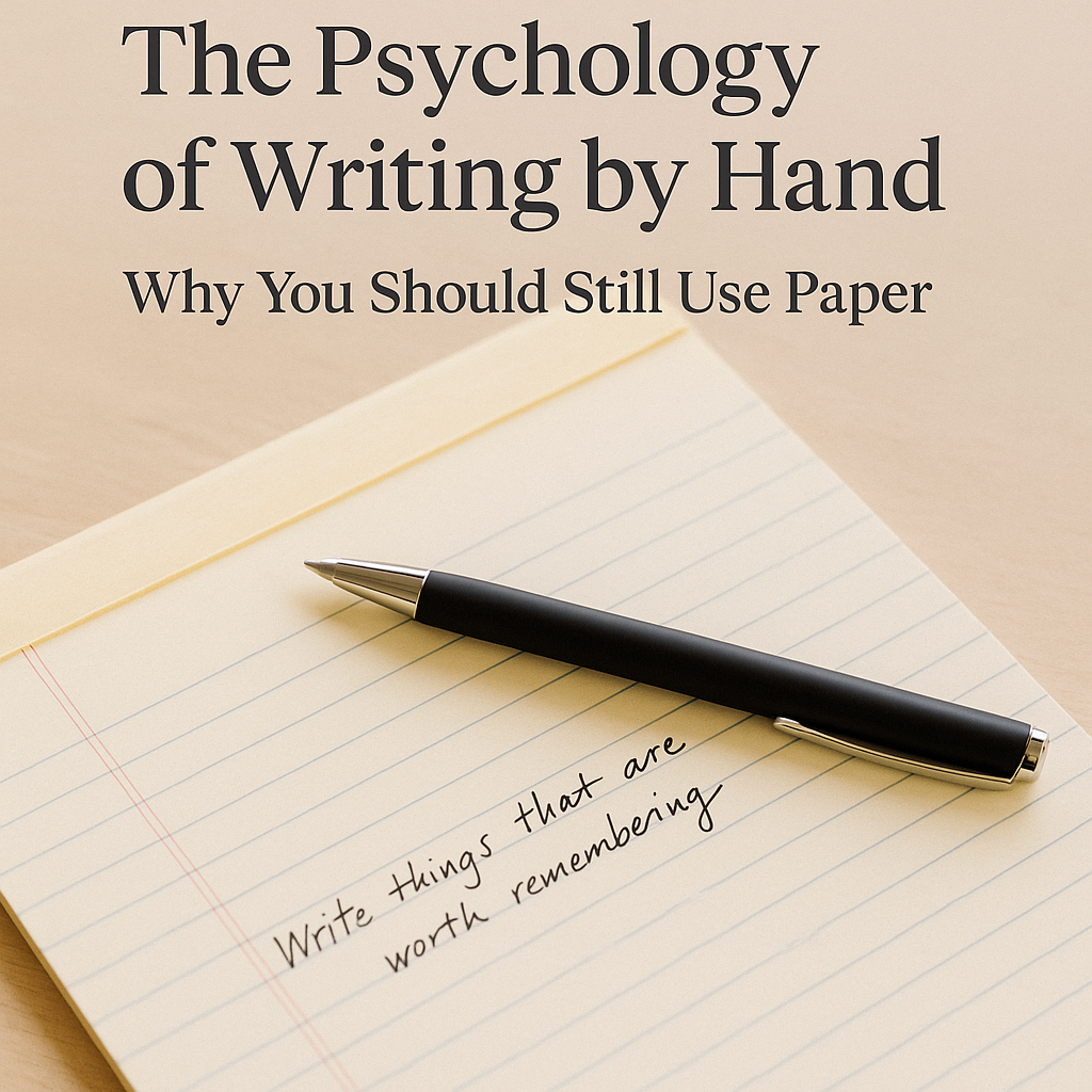 ✍️ The Psychology of Writing by Hand — Why You Should Still Use Paper