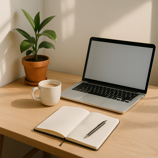 🌿 How to Create a Stress-Free Workspace (and Actually Enjoy Working Again)  Because your desk should calm you, not overwhelm you.