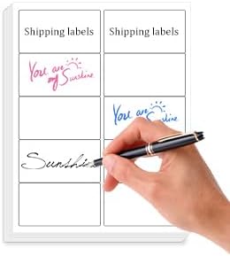 100 Sheets 2"x4" Shipping Address Labels, 10-UP Blank Mailing Labels, White Self-Adhesive Customized Stickers for Inkjet and Laser Printer