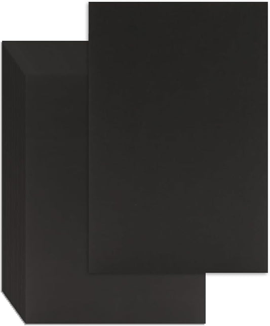 25 Pcs Book Board, Binder Board, Cover Board, Heavy Duty Chipboard for Book Binding, DIY Cardboard (Black, 8.5 x 11 Inch 80PT)
