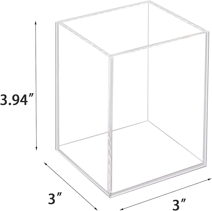 2 Pack Acrylic Pen Pencil Holder, Clear Makeup Brush Holder Cup Storage Office Desktop Desk Table Stationery Organizer