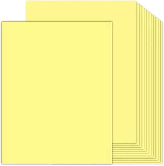 100 Sheets Yellow Cardstock 8.5 x 11 Thick Paper, Goefun 80lb Card Stock Printer Paper for Invitations, Menus, Wedding, DIY Cards