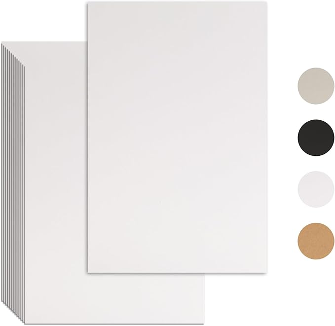 25 Pcs Book Board, Binder Board, Cover Board, Heavy Duty Chipboard for Book Binding, DIY Cardboard (White, 8.5 x 11 Inch 80PT)