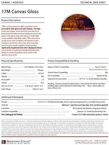 17M Gloss 24in x 75ft 17mil Thickness, Designed For You to Print and Stretch Without Varnishing in Between. Compatible With Most Roll Fed Epson, Canon, HP Printers