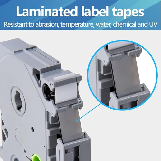 10 PK TZE-231 Compatible Label Tape Replacement for Brother TZe-231 TZ-231 Laminated P-Touch Label Maker Tape, Black on White, for PT-D200 PT-D210 PTH100 PT-D400, 0.47" x 26.2'