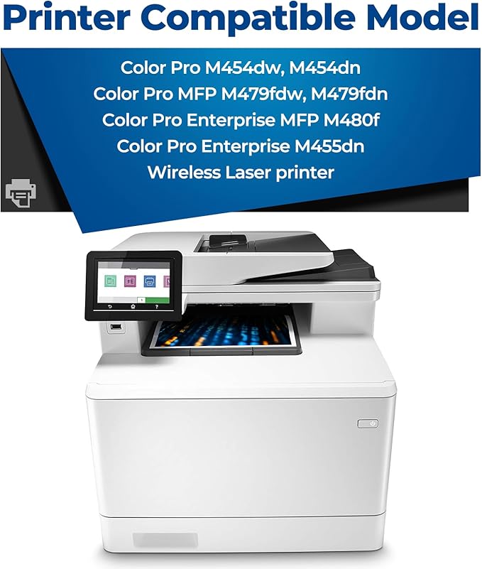 414A Toner Cartridges 4 Pack Color Laser Jet Pro MFP M479fdw M454dw Replacement for HP 414A Toner 414X for HP414X HP414A Works for Color Pro MFP M454dw M454dn M479fdw M479fdn Enterprise M480f M455dn
