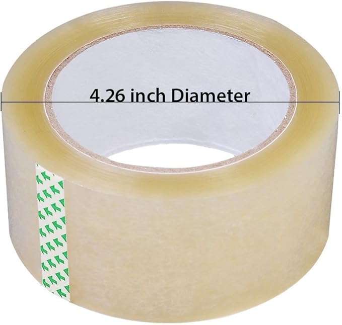 18ROLLS 1.88" X 60 Yards Clear Packing Shipping Storage Box Sealing Packaging Tape APL1268, 18 Rolls