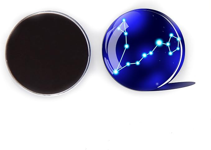 12Pcs Glass Strong Magnetic Refrigerator Magnet Fridge Sticker,Constellation Fridge Magnets Decoration for Crafts,Strong Fridge Magnets for Kitchen, School,Office Whiteboard, Cabinet and Dishwasher