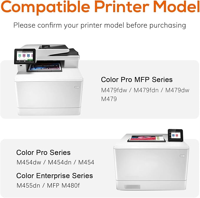 414a Toner Cartridges 4 Pack Replacement for HP 414a Toner 414X W2020a Compatible with HP Color Laserjet Pro MFP M479fdw M479fdn M454dw M454dn M480f Printer