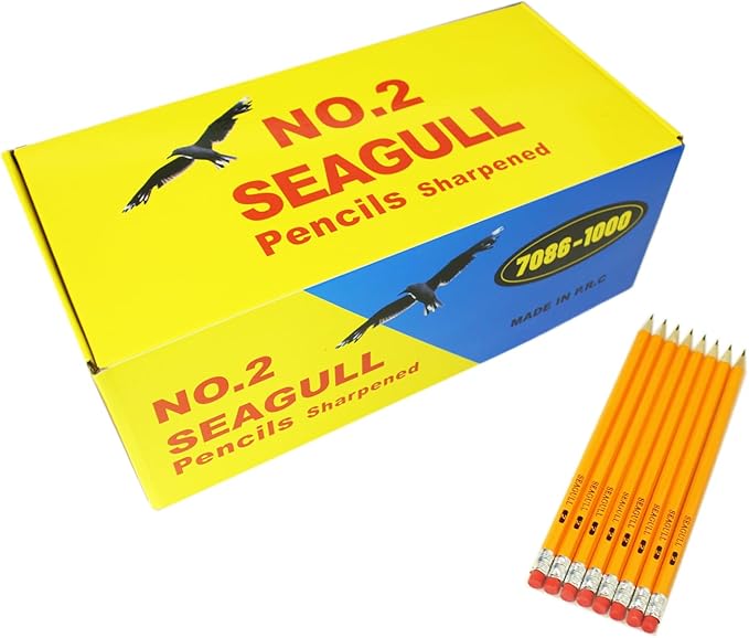 1000 Count Bulk Pack Pencils Pre-sharpened with Erasers Yellow Graphite Pencils for Back to School Teacher Supplies, No. 2 HB for Writing Drawing Sketching, Kids Party Favors