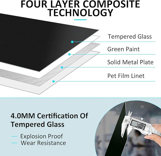 2-in-1 Black Glass Dry Erase Board 60" x 48" - Large Splicing Magnetic Tempered Glass Whiteboard for Wall, Frameless Glass Blackboard Bulletin Board for Office, Home, School