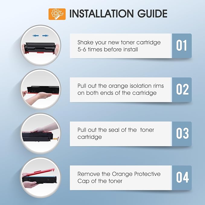 206X 206A Toner Cartridges 4 Pack High Yield M283fdw M255dw Set Compatible Replacement for HP 206X 206A Color Laserjet Pro MFP M283cdw M283 M255 Printer Ink (with Chip) (Black Cyan Yellow Magenta)