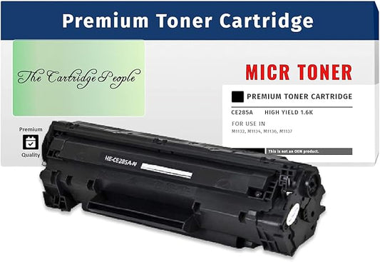 2pk, New Compatible 85A,CE285A MICR Toner 1,600 Pages, (Check Printing) LJ PRO M1132, LJ PRO M1134, LJ PRO M1136