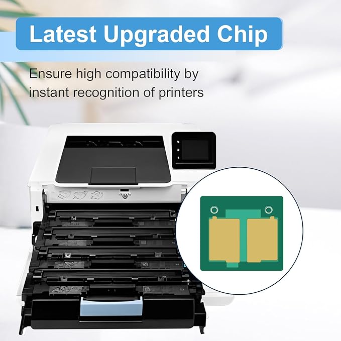 202A Toner Cartridges 4 Pack(with chip) Comaptible with 202A Toner Cartridges, Works with Color Laser Jet Pro M254dw; Color Laser Jet Pro MFP M281cdw, M281fdw Printers(Black Cyan Yellow Magenta)