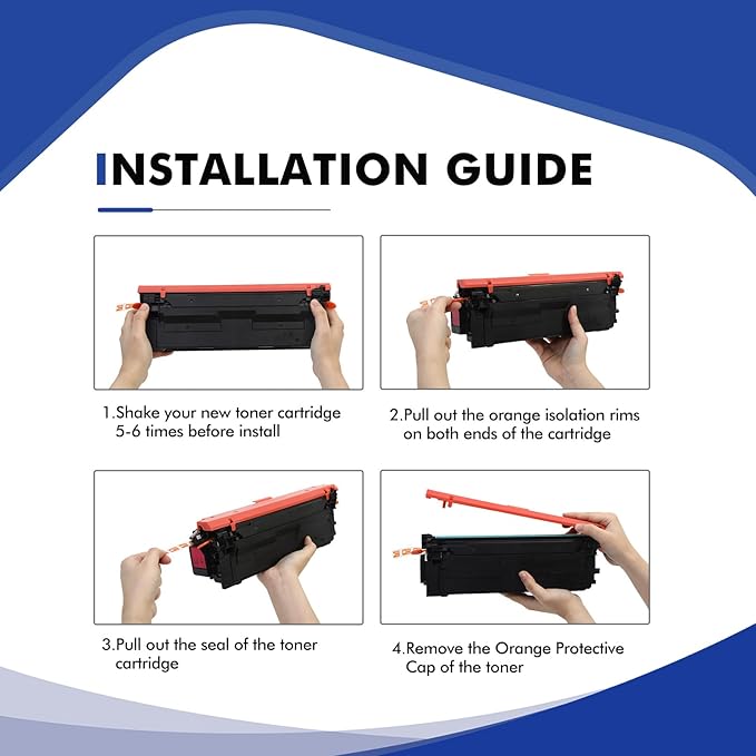 212A 212X Toner Cartridges 4-Pack Compatible for HP 212A 212X W2120A W2120X Toner Work for HP Color Laserjet Enterprise M555dn M554dn M555x M555 M554 MFP M578 Series Printer Ink (New Version-BK/C/Y/M)