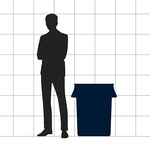 44 Gallon Brown Round Commercial Trash Can