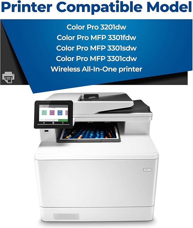 218A Toner Cartridges 4 Pack Color Laser Jet Pro MFP 3301fdw 3301sdw 3201dw Replacement for HP 218A 218X 218 Toner Cartridge HP218A for Color Laser-Jet Pro 3201dw MFP 3301fdw 3301sdw 3301cdw | No Chip