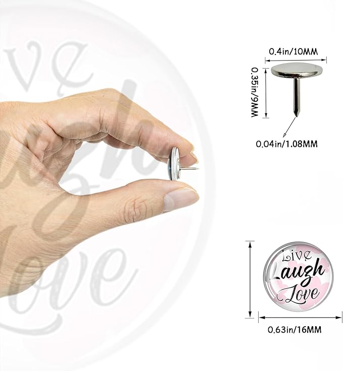 24Pcs Decorative Push Pins,Decorative Thumb Tacks for Bulletin Board, Cork Board Thumbtacks,Photos Wall Maps,Cute Thumbtack for Cubicle Decor,Classroom,Home and Office Decor(Motivational-Yes)