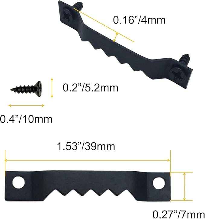 150 Pack Small Sawtooth Picture Hangers Steel Picture Hangers Picture Frames Hangers with Screws Picture Hang Solutions, for Hanging Clock Paintings Artwork Picture Frame Hook Photos (Black)