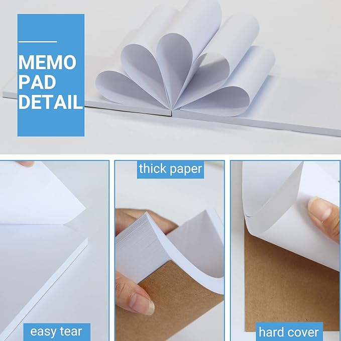 20 Pack Note Pads Memo Pads 3"x 5"- 100 Sheets Each Paper Notepads- Small Memo Scratch Pad Writing pads To Do Grocery List