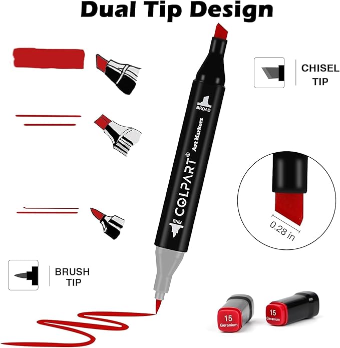 204 Colors Alcohol Markers Set Dual Tip Art Markers for Kids Marker Pens with Pen Holder and Carry Bag for Adult Coloring Painting Supplies Perfect for Painting, Coloring, Sketching and Drawing