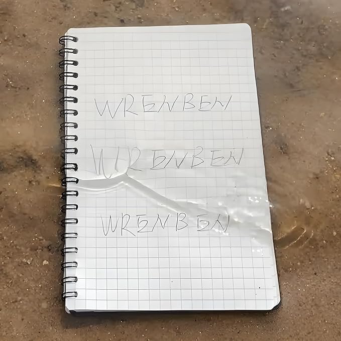 2PCS Large Weatherproof Stone Paper Spiral Notebooks 8.5" x 11" with 100 Pages Universal Pattern and PVC Cover, Waterproof Notebooks A4 Size for Outdoor Field (8.5" x 11", Blue)