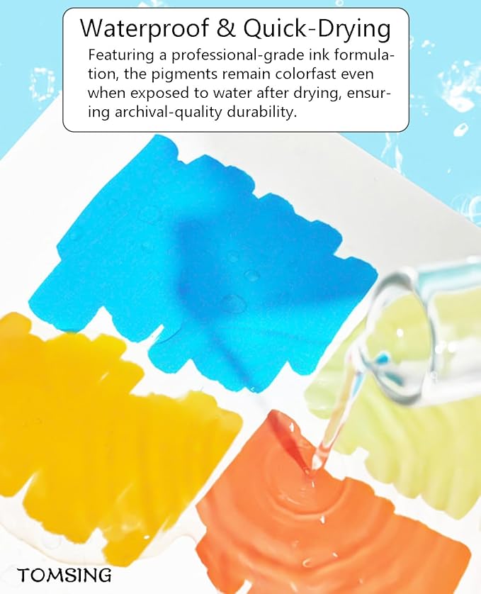 36 Colors Brush Markers Pens,Water-based Ink and Quick-Drying,Painting Supplies Perfect for Plastic Sheets Fabric Bags Ceramics Stone Pottery Wood and Handmade Crafts（36 Colors）