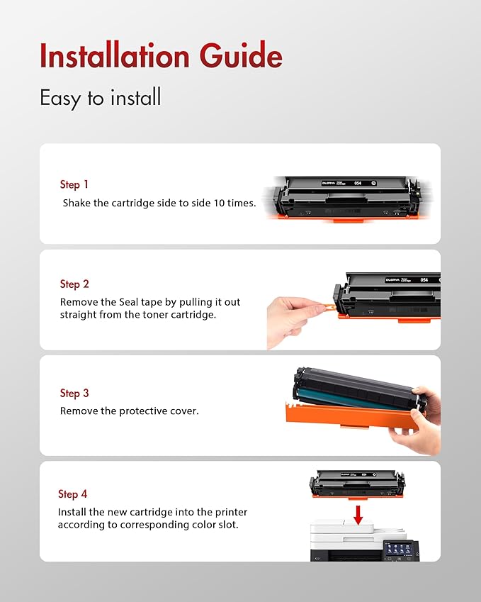054 Black Toner Cartridge - Compatible Replacement for Canon 054 054H Toner, Works with Canon Color imageCLASS MF642Cdw Toner Cartridges, MF644Cdw, MF641Cdw, MF644Cdw, LBP622Cdw Laser Printer (1-Pack)