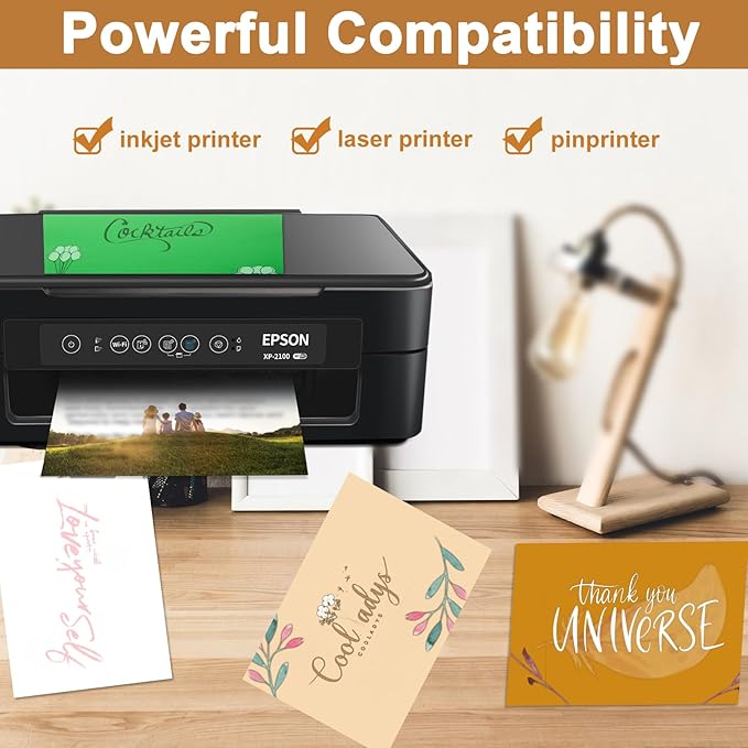 120 Sheets Gold Shimmer Cardstock 8.5 x 11 Metallic Paper, 250gsm/92lb Thick Paper Card Stock for Birthday Decorations, DIY Cards Making, Greeting Cards, Wedding Invitations, School Crafting