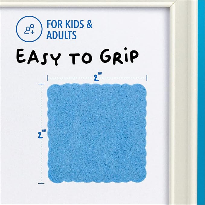 24 Pack Magnetic Whiteboard Dry Erase Erasers Chalkboard Cleansers for Classroom, Home and Office (Sky Blue)