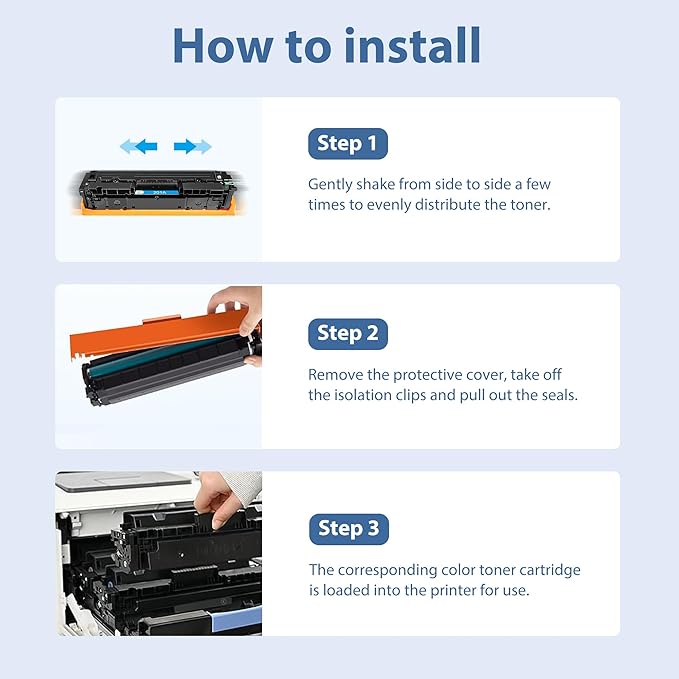 201A Toner Cartridges 4 Pack Compatible for HP Color Laserjet Pro M277dw Reaplacement for HP201A 201X Set High Yield with M252dw MFP M277dw M277n M277c6 Printer (Black/Cyan/Magenta/Yellow)