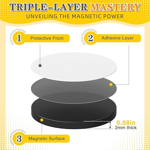 175 Pcs Round Magnets with Adhesive Backing, Magnetic Tape, Magnet Strips, Flexible Self Adhesive Magnets for Crafts, Magnetic Strips Small Sticky Magnetic Dots for Hanging & Organizing Light Objects