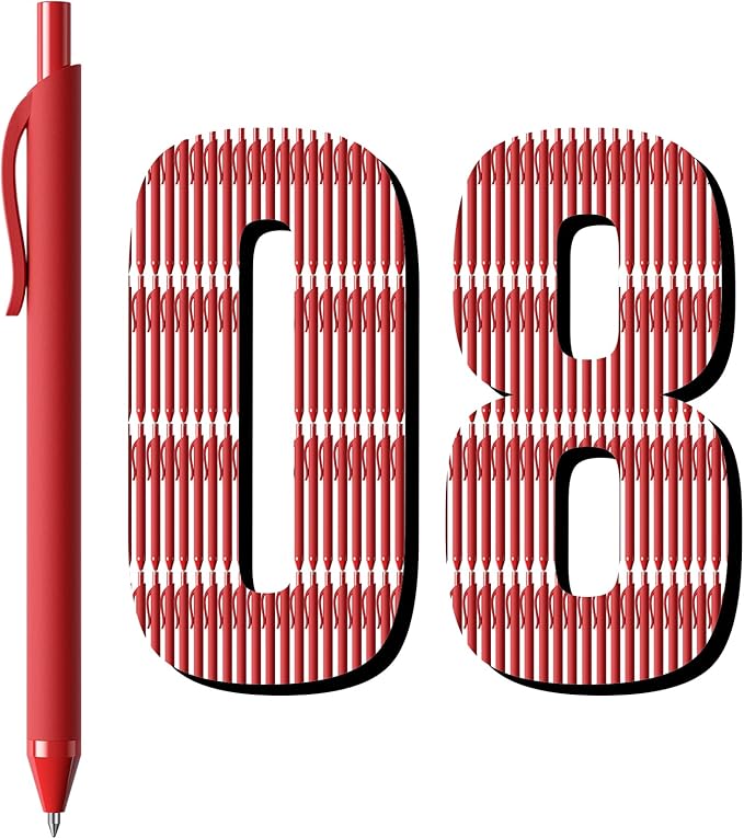 108 Pack Red Pens - Bulk Pens 1.0mm Medium Point Ballpoint Pens Smooth Writing No Bleed Retractable Red Ink Pen