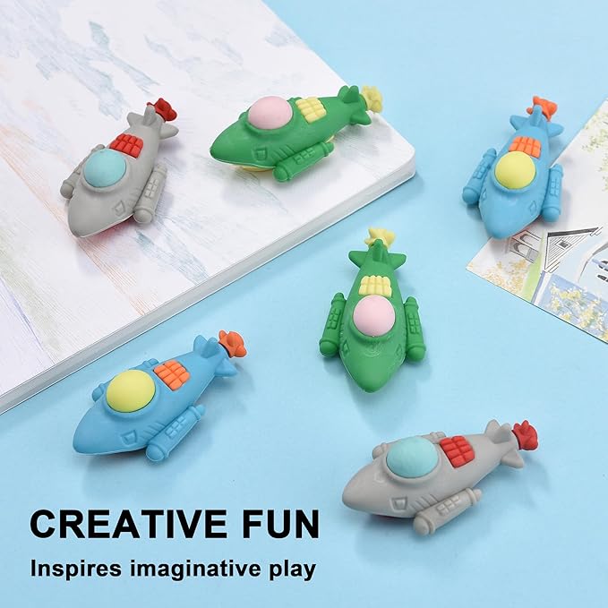 24Pcs Submarine Shape Erasers for Kids Bulk, Cute Puzzle Erasers Fun Take Apart Erasers for School Classroom Supplies Party Favors Military Enthusiasts