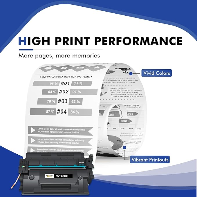 148X 148A Toner Cartridge Black High Yield Compatible Replacement for HP 148X 148A W1480X W1480A for HP Laserjet Pro 4001dw 4001dn 4001n MFP 4101fdw 4101fdn Printer Ink (with Chip) 2Pack