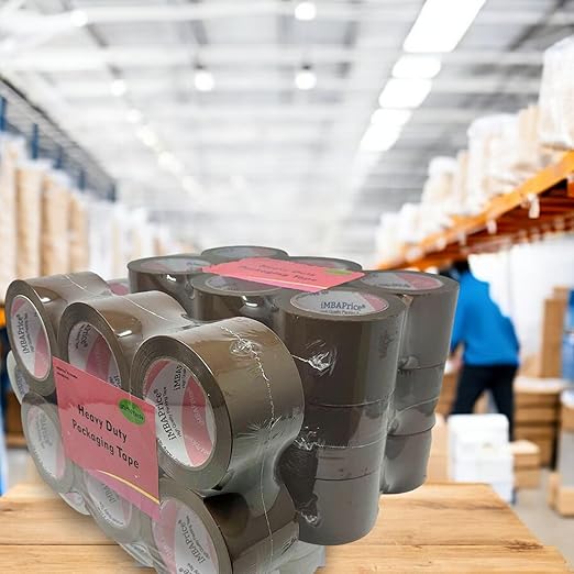 iMBAPrice 3-inches Shipping Packaging Tape - 1 Box of Premium (24 Roll of 110 Yards) 24 x 330 Feet Long 3" Wide Heavy Duty Brown Moving Packing Tape